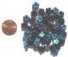 50 3x9mm Matte Black AB Spacer Flowers